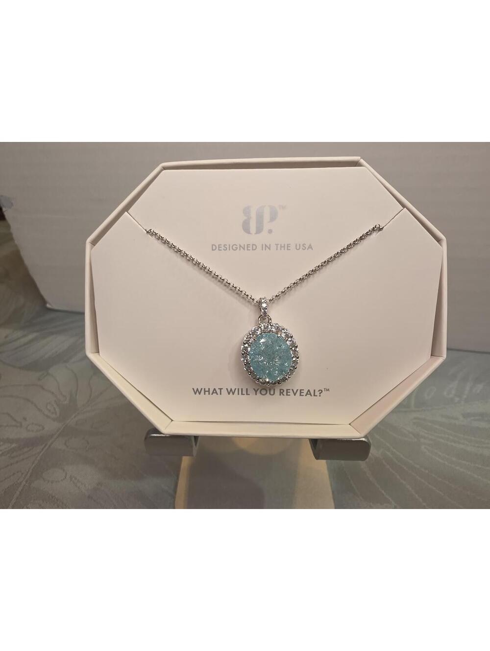 BP The 2424 Necklace with Lab Created Blue Topaz Ice Crystal